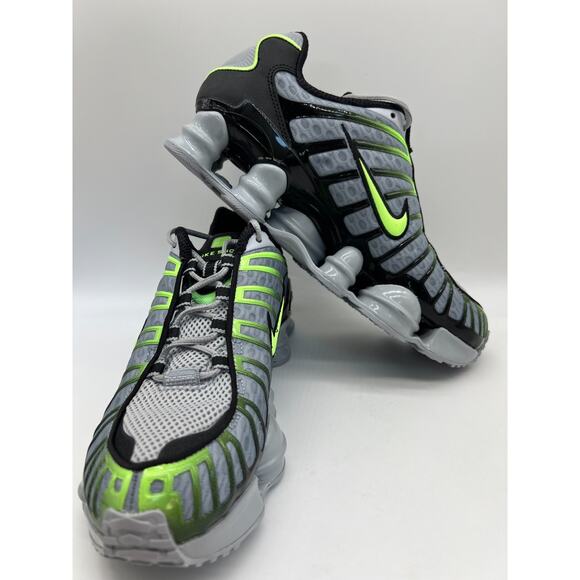 Nike Shox TL Wolf Grey Lime Blast Running Shoes AV3595-005 Size M8.5 /W10 - Picture 5 of 16